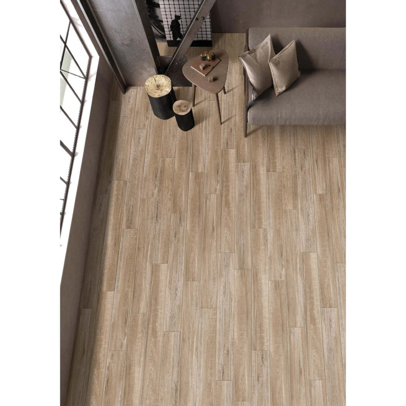 Anka Acacia Matte Rectified Wood Collection Porcelain Floor and Wall Tile-15cmx90cm