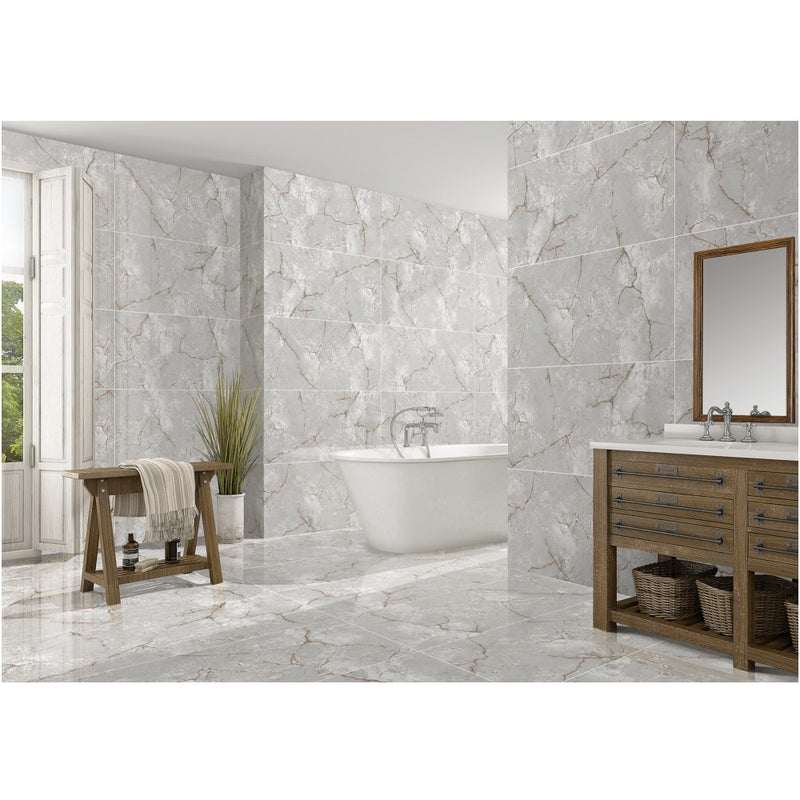 Anka Asel Glossy Rectified Porcelain Floor and Wall Tile
