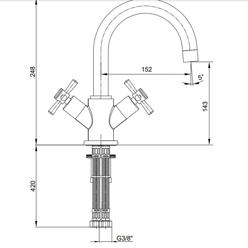 E.C.A Quadrille Kitchen Tap