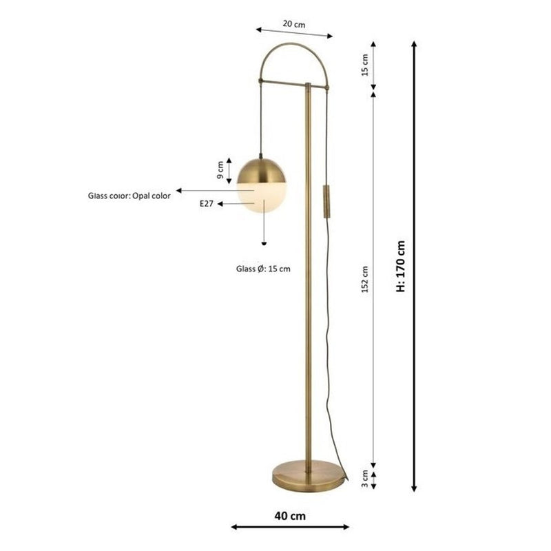 Gold Tumbled Covering Floor Lamp