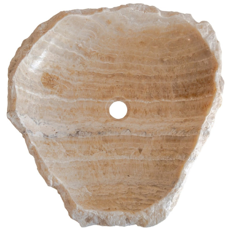 Gobek Honey Onyx Translucent Natural Stone Vessel Sink