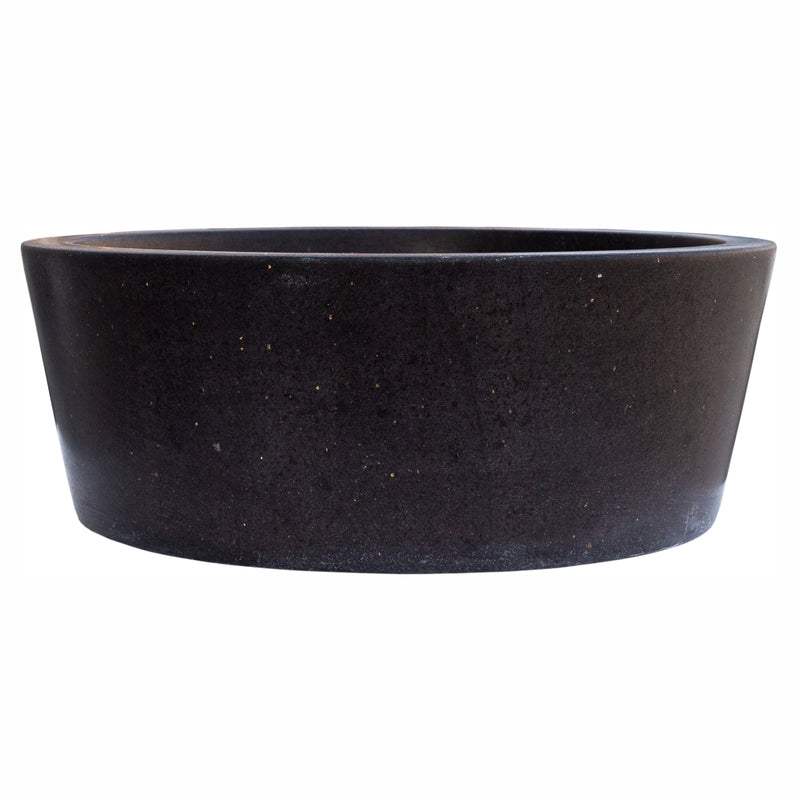 Gobek Natural Stone Black Andesite Tapered Sink Honed/Matte