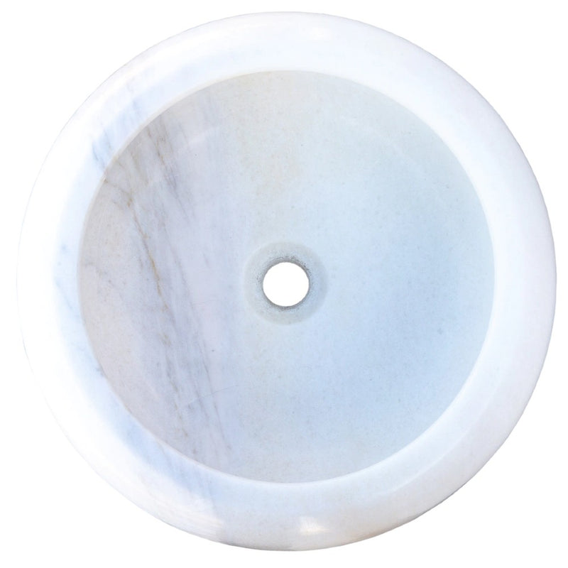 Gobek Carrara White Marble Natural Stone Vessel Sink