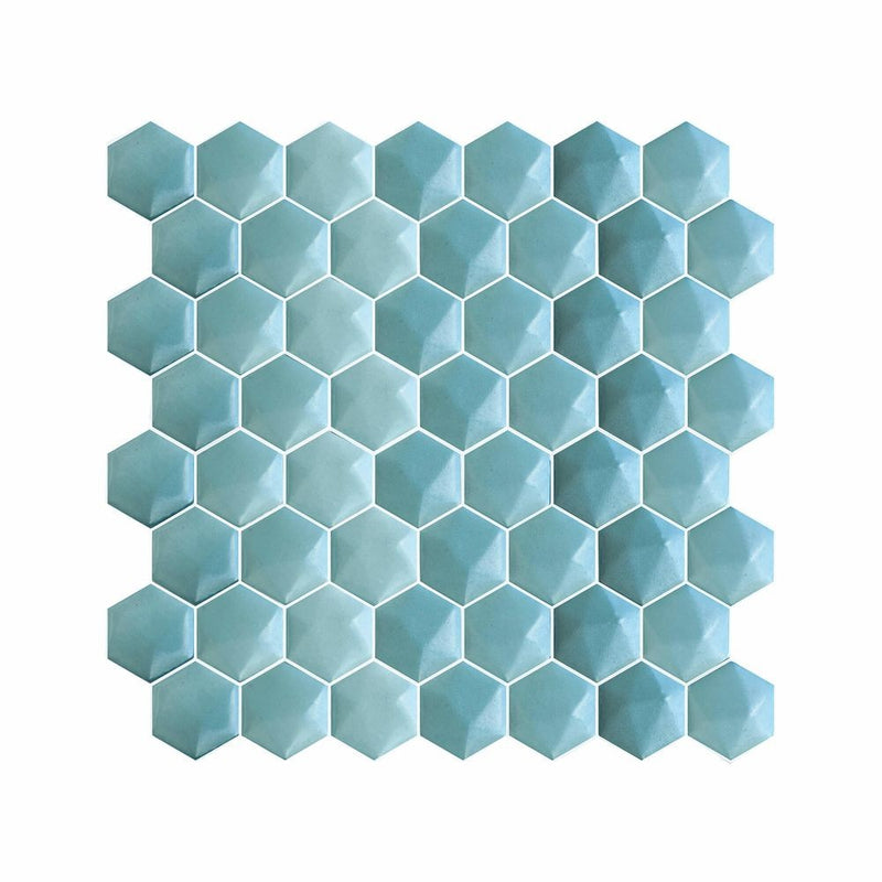 Hexagon Solid Glass Mosaic Tile Series-2