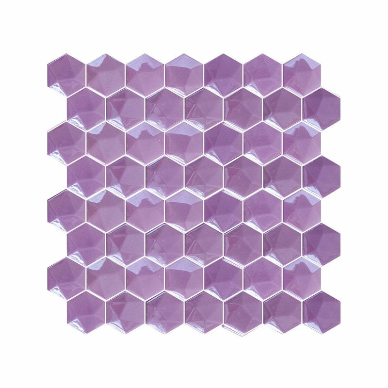 Hexagon Solid Glass Mosaic Tile Series-1