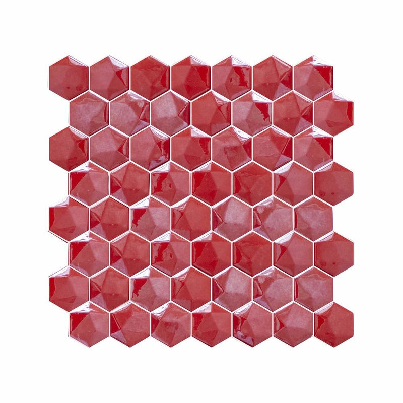 Hexagon Solid Glass Mosaic Tile Series-1