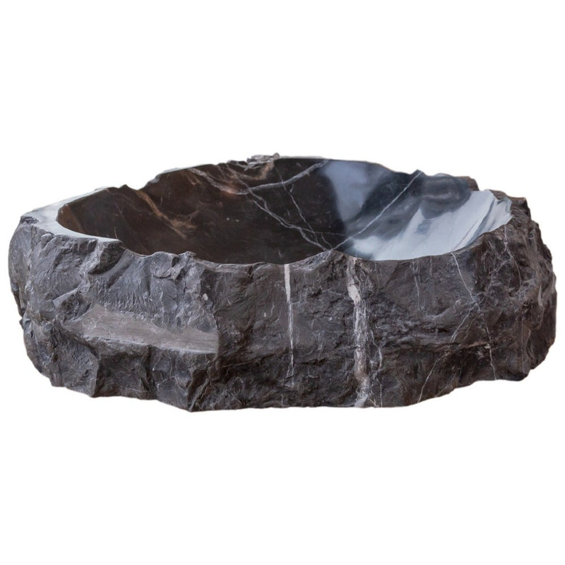 Gobek Toros Black Marble Natural Stone Vessel Sink